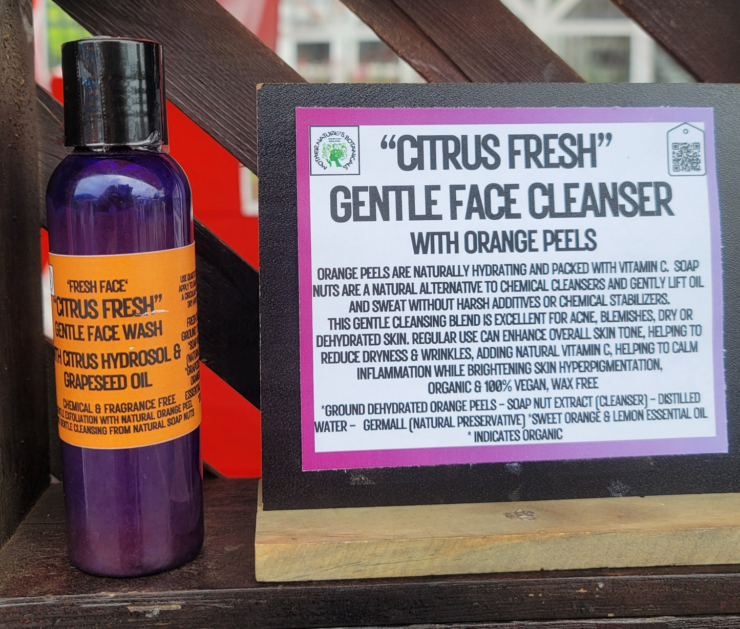 "Clean Freak' Citrus Fresh Gentle Face  Wash with orange peels