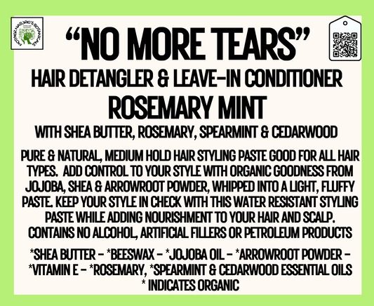 "LUXURY LOX" "No More Tears" Leave-In Conditioner and Detangler Rosemary Mint