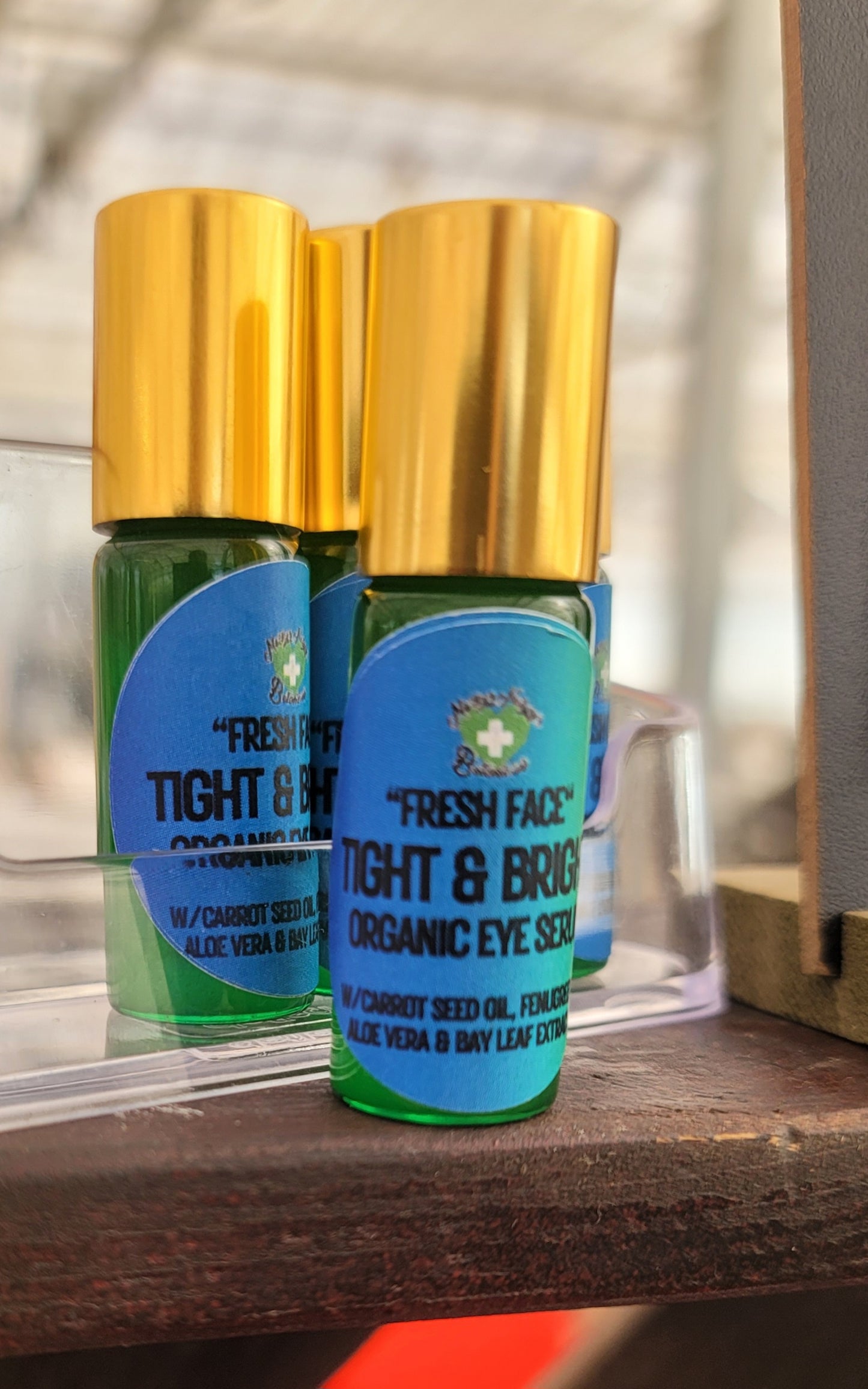 "EYES "TIGHT & BRIGHT" Organic Eye Serum with Fenugreek, Bay Leaf and Blueberry Seed Oil