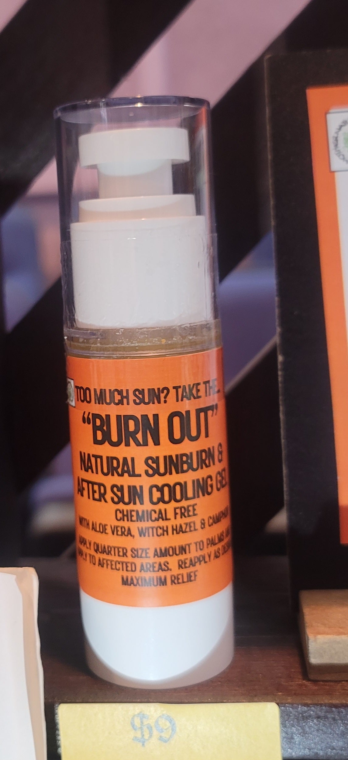 "BURN OUT" Organic Sunburn and After Sun Skin Conditioner with Helichrysum oil