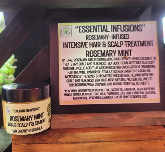 "LUXURY LOX" "Essential Infusions" Rosemary Mint Hair & Scalp Treatment (hair growth formula)