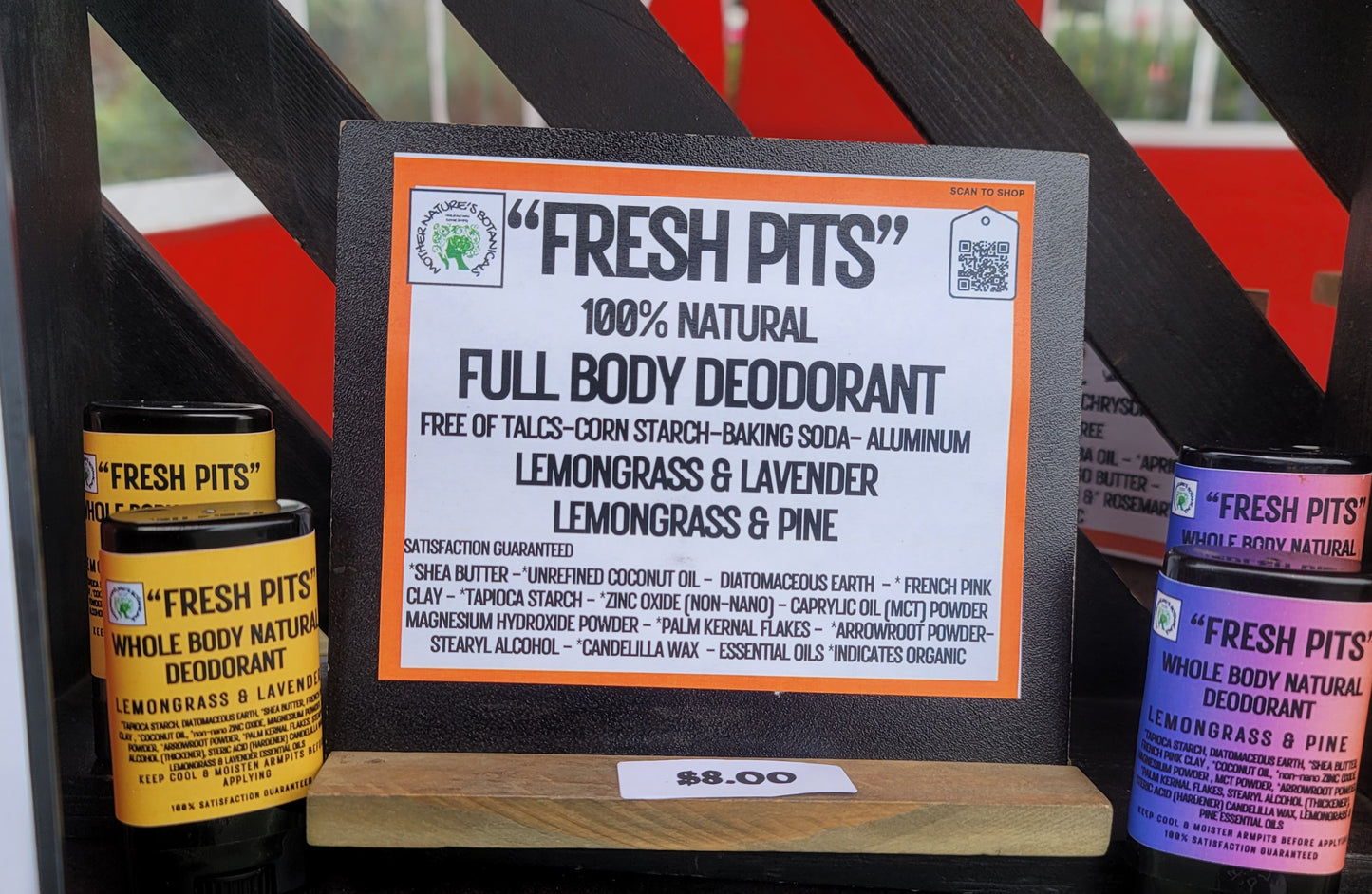 "FRESH PITS" Full Body Natural Deodorants (100% Satisfaction Guaranteed)