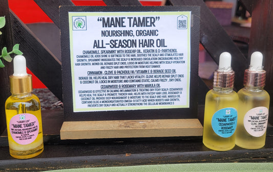 "LUXURY LOX" "Mane Tamer" Natural Hair Oil (3 varieties- adds shine, heals dry, frizzy, heat-damaged hair & split ends)