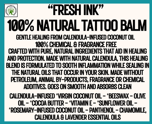 "Fresh Ink" 100% Natural Tattoo After Care Balm