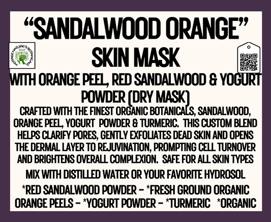 "Sandalwood Smoothie" Brightening Mask (with turmeric & yogurt powder)