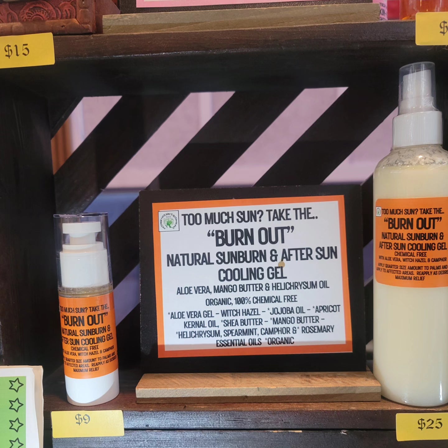 "BURN OUT" Organic Sunburn and After Sun Skin Conditioner with Helichrysum oil