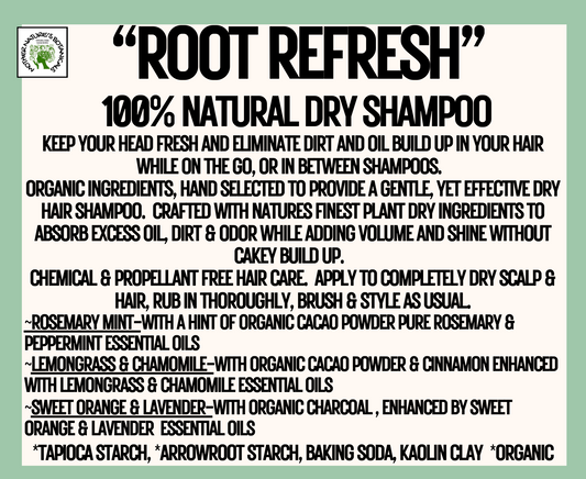 "LUXURY LOX" "ROOT REFRESH" Organic DRY SHAMPOO (3 color varieties)