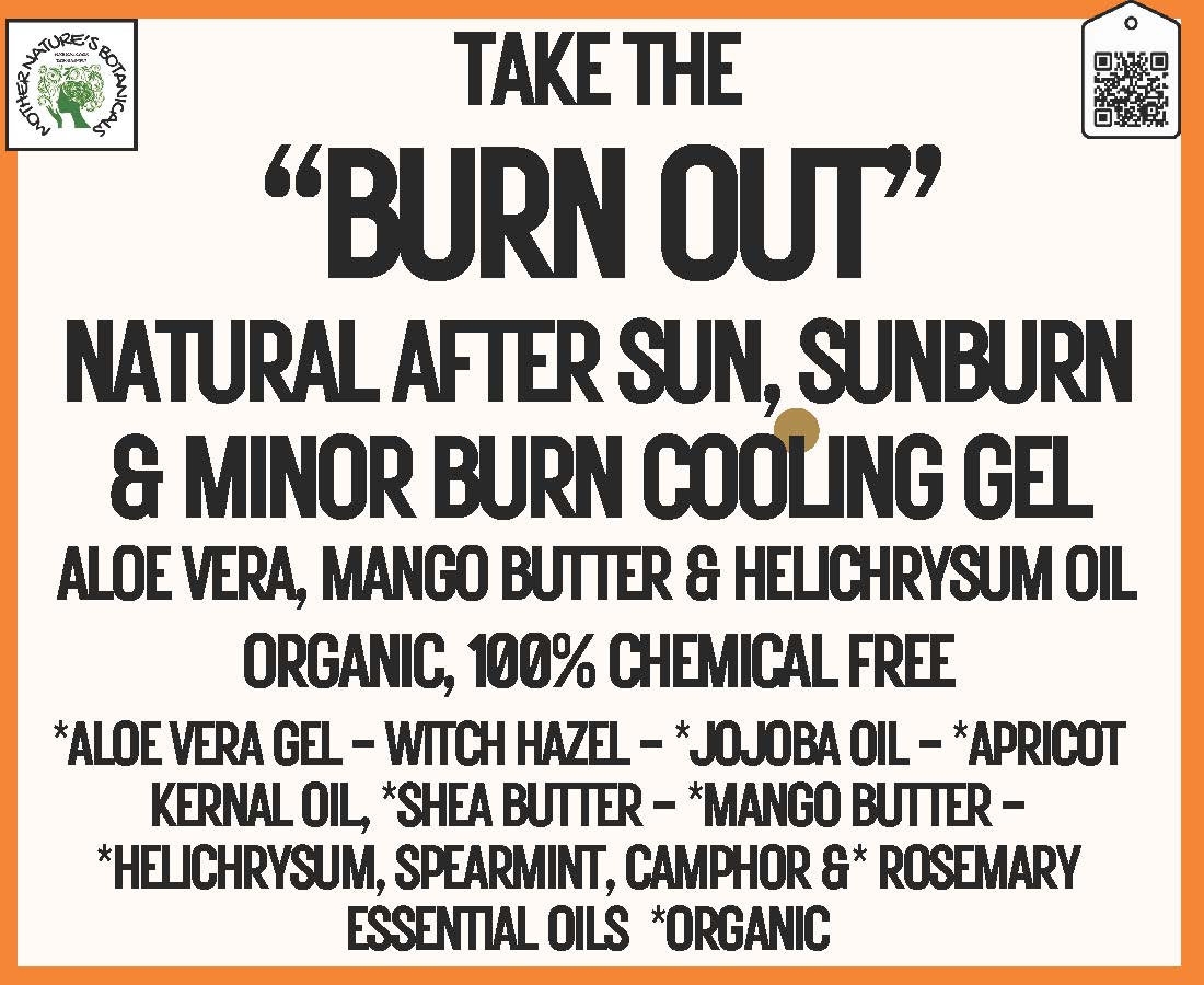 "BURN OUT" Organic Sunburn and After Sun Skin Conditioner with Helichrysum oil