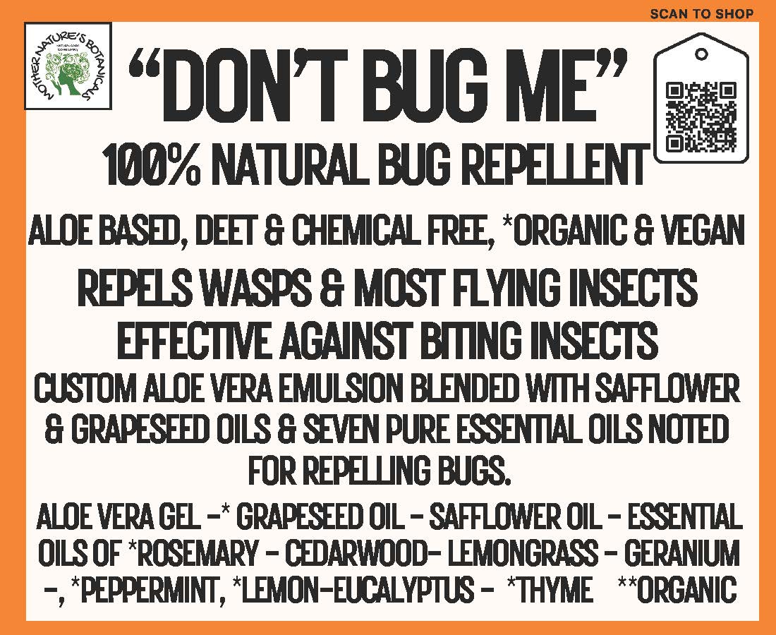 "DON'T BUG ME" 100% Natural Bug Repellent (Bees & Insects)